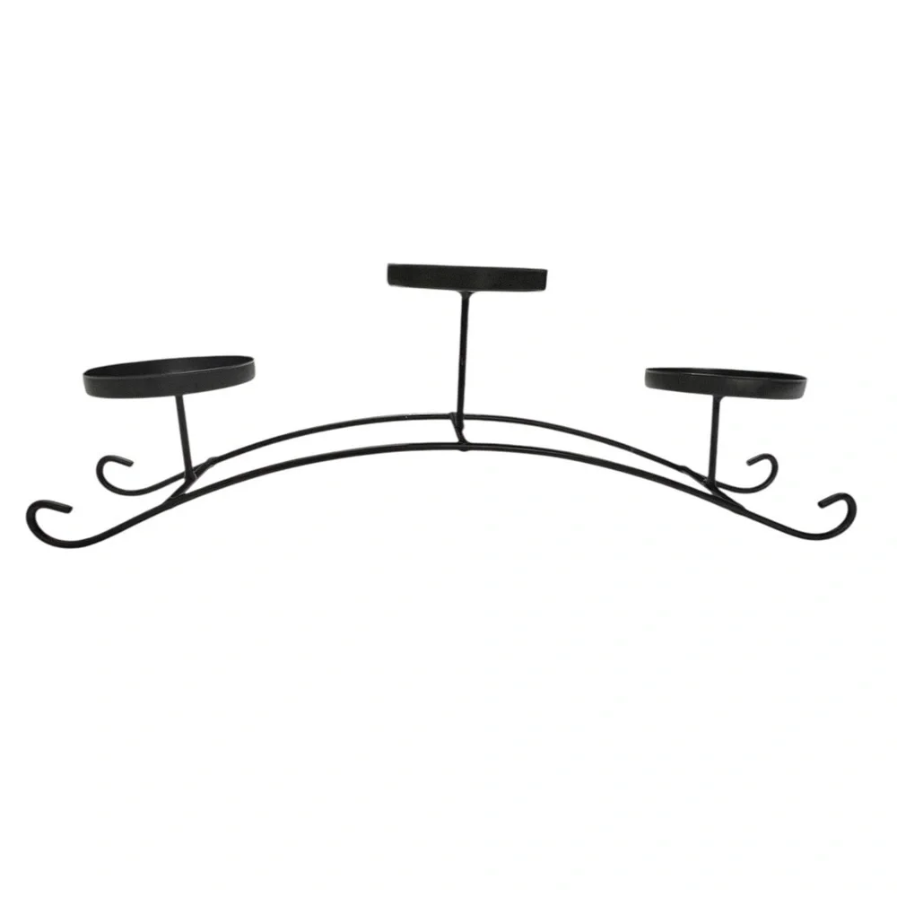 Metal candle holder - Black